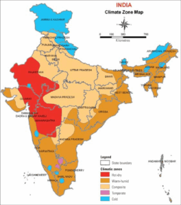 India climate map