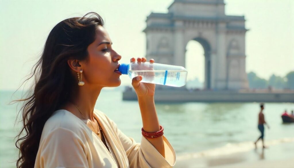 Drinking water in Indian summer