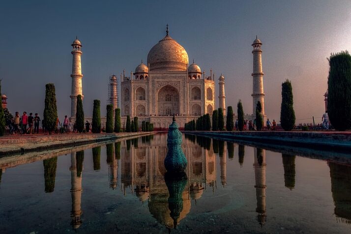 Taj Mahal at sunrise